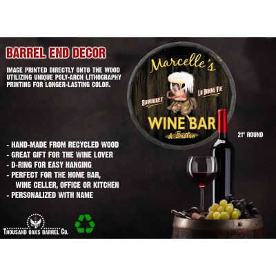 Wine Bar & Bistro Quarter Barrel Sign (QB1810)