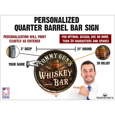 Whiskey barrel personalization options