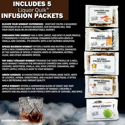 Liquor Quik Whiskey Collection Infusion Packets