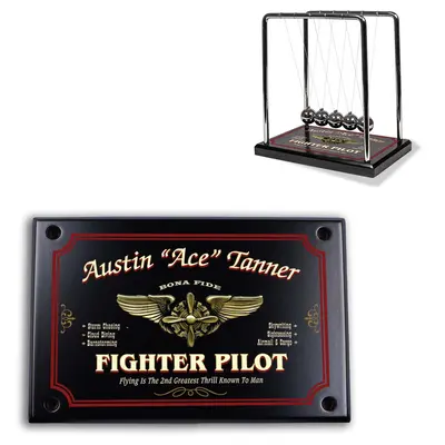 Fighter Pilot Newton's Cradle (Personalized)