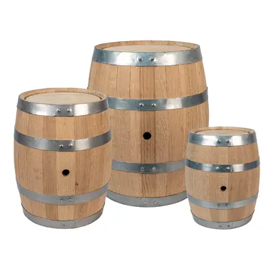 Small format Heritage Series American white oak aging barrel with medium char and natural finish
