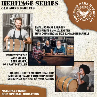 Craft distillers and brewers using Thousand Oaks Barrel Co Heritage Series oak aging barrels