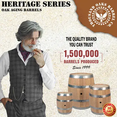 Thousand Oaks Barrel Co trusted heritage oak barrels with over 1.5 million barrels produced since 1999