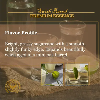 The Cachaça flavor profile includes:

*   Fresh grassy notes
*   Slight tropical funk
*   Smooth earthy finish
*   Subtle citrus compatibility
*   Excellent cocktail performance