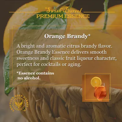 Alcohol-free Orange Brandy Essence inspired by classic French orange liqueur and Caribbean citrus spirits.