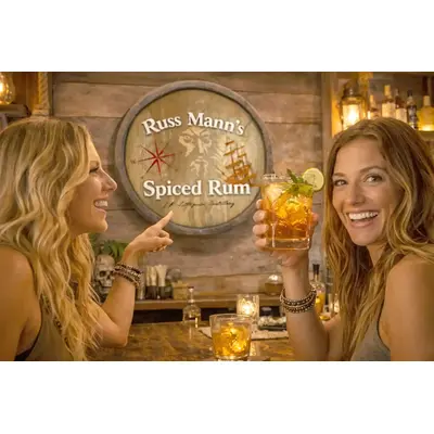 Close-up of handmade wooden quarter barrel sign highlighting solid wood construction and dimensional 3D relief.