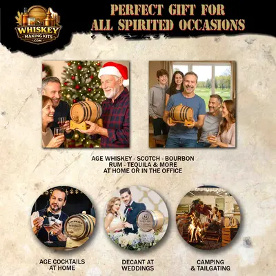 Cherry Bourbon whiskey making kit perfect gift for aging bourbon, scotch, rum and tequila at home, weddings, parties and camping.