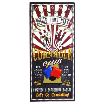 'Corn Hole Club'  Personalized Plank Sign (7087)