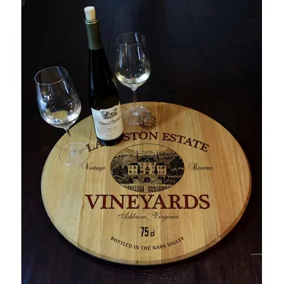 'Estate' Personalized Barrel Head Lazy Susan (B518)