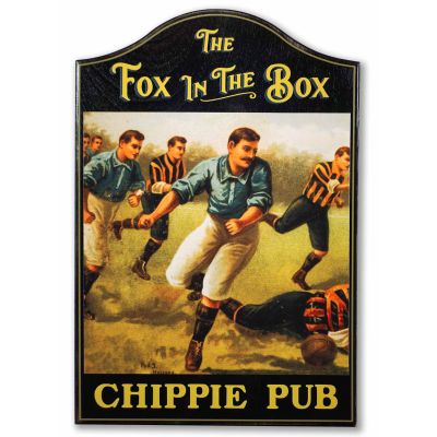 Fox in the Box Vintage Wood Pub Sign