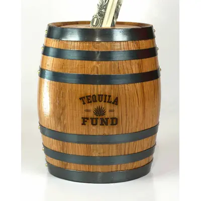 'Tequila Fund' Mini Oak Barrel Bank (PB109)