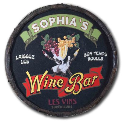 Wine Bar Barrel Sign (QB1808)