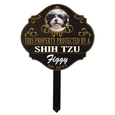 Personalized Protected by 'Shih Tzu' sign (wulf18)  Wulfsburg Sign