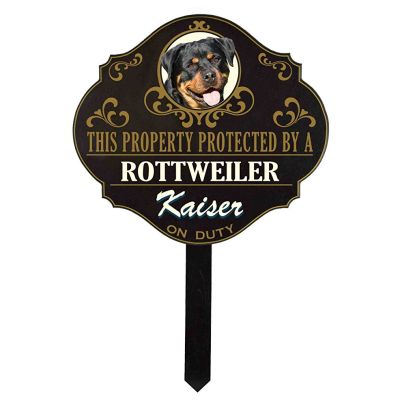 Personalized Protected by 'Rottweiler' sign (wulf17)  Wulfsburg Sign