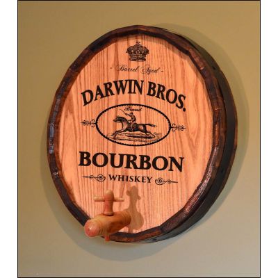 'Darwin Bros.' Personalized Quarter Barrel Sign (B466)