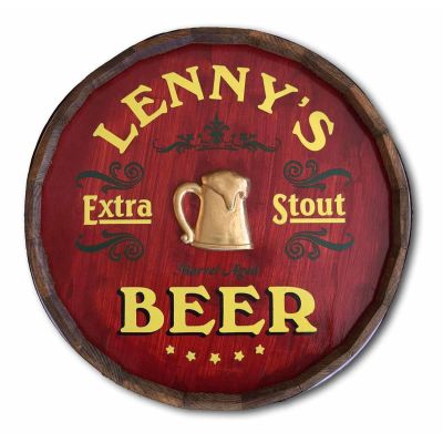 'Extra Stout Beer' Personalized Quarter Barrel Sign (QBN202)