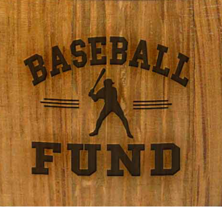 'Baseball Fund' Mini Oak Barrel Bank (PB118)
