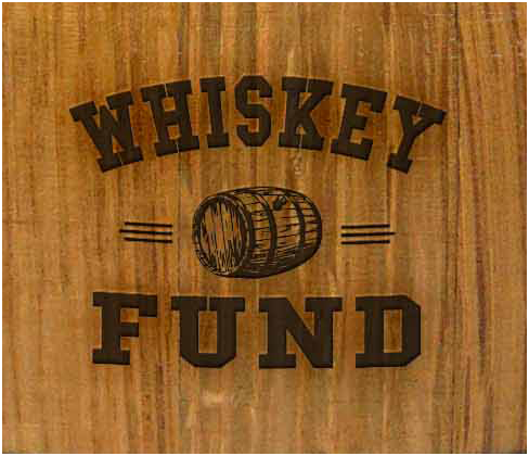 'Whiskey Fund' Mini Oak Barrel Bank (PB102)