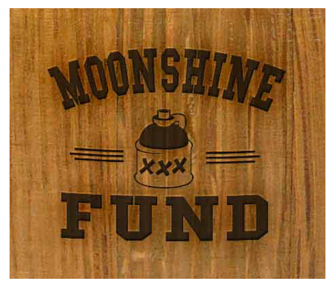 'Moonshine Fund' Mini Oak Barrel Bank (PB101)