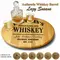 Authentic whiskey barrel head lazy susan product display with decanter and whiskey glasses

Image 6