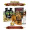 Brazilian Cachaça barrel aging kit with oak barrel, sugarcane stalks, premium essence packets, and aged spirit glass ready to pour.