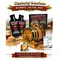 Kentucky Bourbon barrel aging kit hero image featuring charred oak barrel, bourbon essence pouches, glass of bourbon, grains, and complete home whiskey gift set