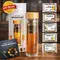 Complete Liquor Quik® Infusion Kit gift set including glass infuser bottle and five alcohol flavor packets for DIY spirit infusion.