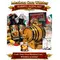 Mexican Corn Whiskey barrel aging kit with American oak barrel, whiskey essence packets, glass of whiskey on ice and cultural heritage backdrop