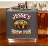 'Brew Pub' Personalized Leather Flask (B473)