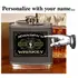 'Sour Mash Whiskey' Personalized Leather Flask B811