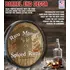 Blackbeard's Spiced Rum round barrel head wall sign featuring pirate face, compass rose and sailing ship sign specs