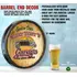 Custom Crazy Tony’s Garage quarter barrel sign with barrel end specs
