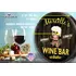 Handmade quarter barrel wine bar sign with Marcelle’s Wine Bar & Bistro design on wood barrel end specs