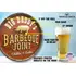 Handmade barrel end BBQ sign mounted on brick wall showing raised 3D pig detail product dimensions