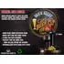 Brew pub quarter barrel wall sign displayed in bar setting with product specs
