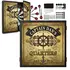 Personalized Captain’s Quarters dartboard cabinet set with nautical vintage design and included darts and mounting hardware