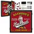 Custom baseball dartboard cabinet set with darts, accessories, mounting hardware, and personalized name design