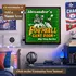 Personalized football game room dartboard cabinet mounted on teen bedroom wall with custom name design.