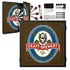 Custom brewery dartboard cabinet set with bristle dartboard, 6 darts, and mounting hardware included