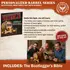 Bootlegger’s Bible whiskey aging guide included with personalized mini oak barrel kit