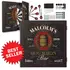 Personalized Bourbon Bar dartboard cabinet set including dartboard, flag-themed darts, and mounting hardware, ideal for home bar, man cave, or whiskey lounge setup.
