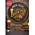 Custom Brew Pub quarter barrel sign mounted on brick wall highlighting 3D beer glass relief and solid wood rim.