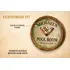 Customizable round pool room barrel sign showing personalized name option.