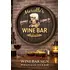 Handmade wooden quarter barrel wine bar sign installed in upscale wine room interior