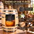 American white oak whiskey aging barrel with a medium-high charred interior, illustrating how toasted oak develops flavor notes of vanilla, sweet spice, oak character and coconut during bourbon and whiskey aging.