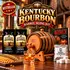 Kentucky Bourbon barrel aging kit hero image featuring charred oak barrel, bourbon essence pouches, glass of bourbon, grains, and complete home whiskey gift set