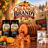 Orange brandy barrel aging kit with real oak barrel, two premium orange brandy essence packets, Bootlegger’s Bible aging guide, barrel cleaning kit, brandy glass and fresh oranges for aging brandy at home.