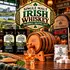 Dublin Single Malt Irish Whiskey making kit featuring oak barrel aging system, premium essence pouches, Bootlegger’s Bible guide, and home whiskey gift set
