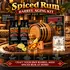 Spiced Rum barrel aging kit featuring oak aging barrel, premium essence packets, rum glass, spices, and complete home aging system.
