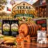 Texas Sweet Corn Whiskey barrel aging kit hero image with oak whiskey barrel, corn kernels, premium essence pouches, glass of whiskey, and complete home infusion gift set